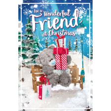 3D Holographic Wonderful Friend Me to You Bear Christmas Card Image Preview